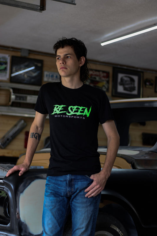 Be Seen Motorsports Green Logo T-Shirt