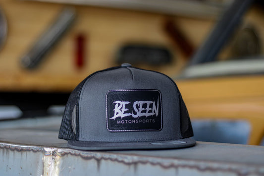 Be Seen Motorsports Leather Patch Hat (SnapBack)