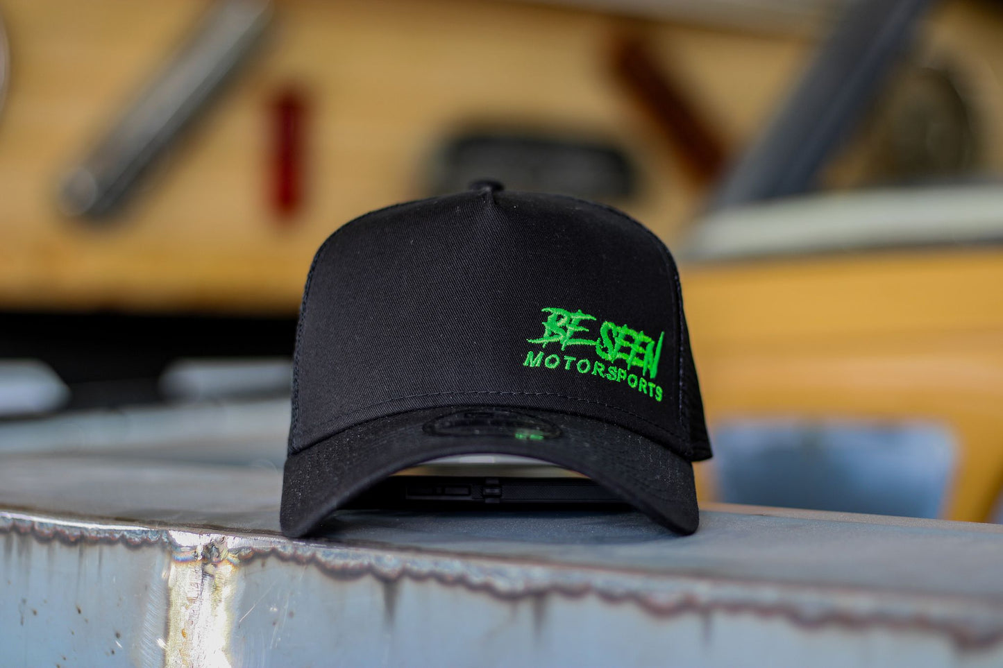 Be Seen Motorsports Green Logo Hat (SnapBack)