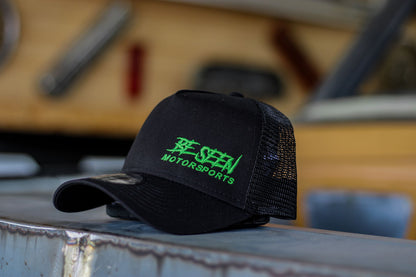 Be Seen Motorsports Green Logo Hat (SnapBack)